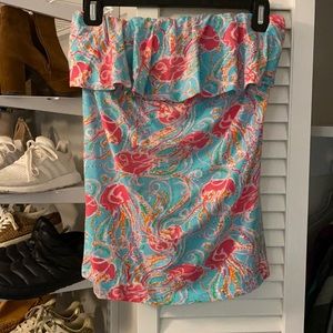 Lilly Pulitzer Jellyfish Strapless Top